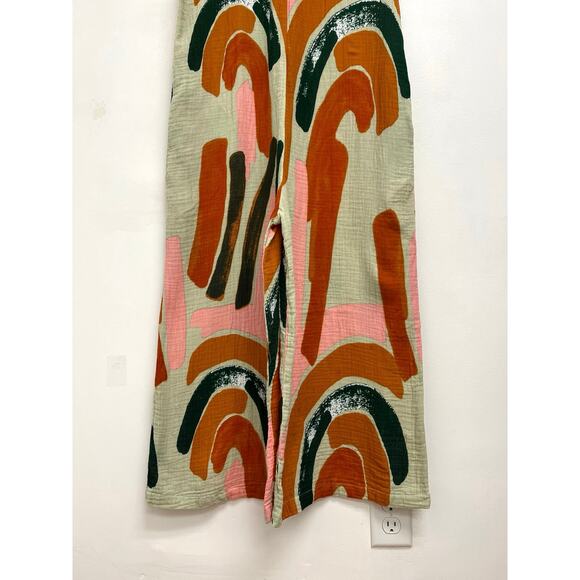 Bel Kazan Anthropologie Odine Arches Jumpsuit Abstract Colorful Crème Brulee XS - Picture 11 of 16